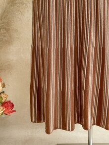 Soleia Women's Vacation Striped Halter Neck Tie Knit Dress With Fishtail Hem - Multicolor - View 4