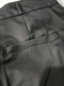 DAZY Men Drapey Black Dress Trousers Single Pleat Wide Leg Pants Retro Old Money Style Spring Fall High Waist Pants Urban Street & Office - Black - View 7