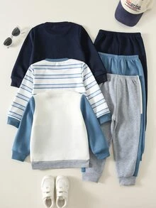 Cozy Pixies 兒童小男孩 6件套運動休閒服套裝 男童慢跑褲 - 彩色 - 查看 2