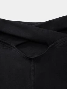 Velisys Velisys Women's Casual High Waist Criss-Cross Fitted Sports Shorts - Black - View 4