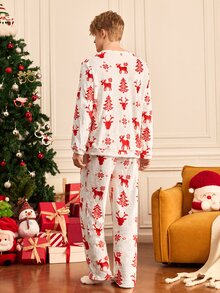 Notgurli Halloween Print Fun Men's Loungewear Set - Multicolor - View 3