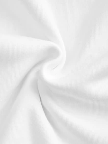SHEIN LUNE 2-Pack Of Women's Solid Color Square Neck Long-Sleeved Ruched Casual T-Shirts - White - View 10
