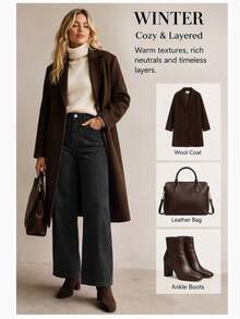 EMERY ROSE Quần jean denim nữ ống đứng dáng rộng, phong cách thường ngày đa năng, có túi - màu đen - Xem 5
