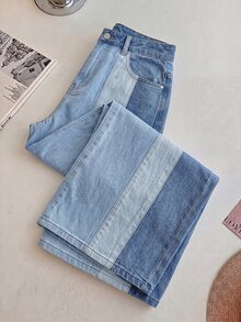 GlowEve Celana Jeans Colorblock Kasual untuk Wanita - MultiWarna - View 1