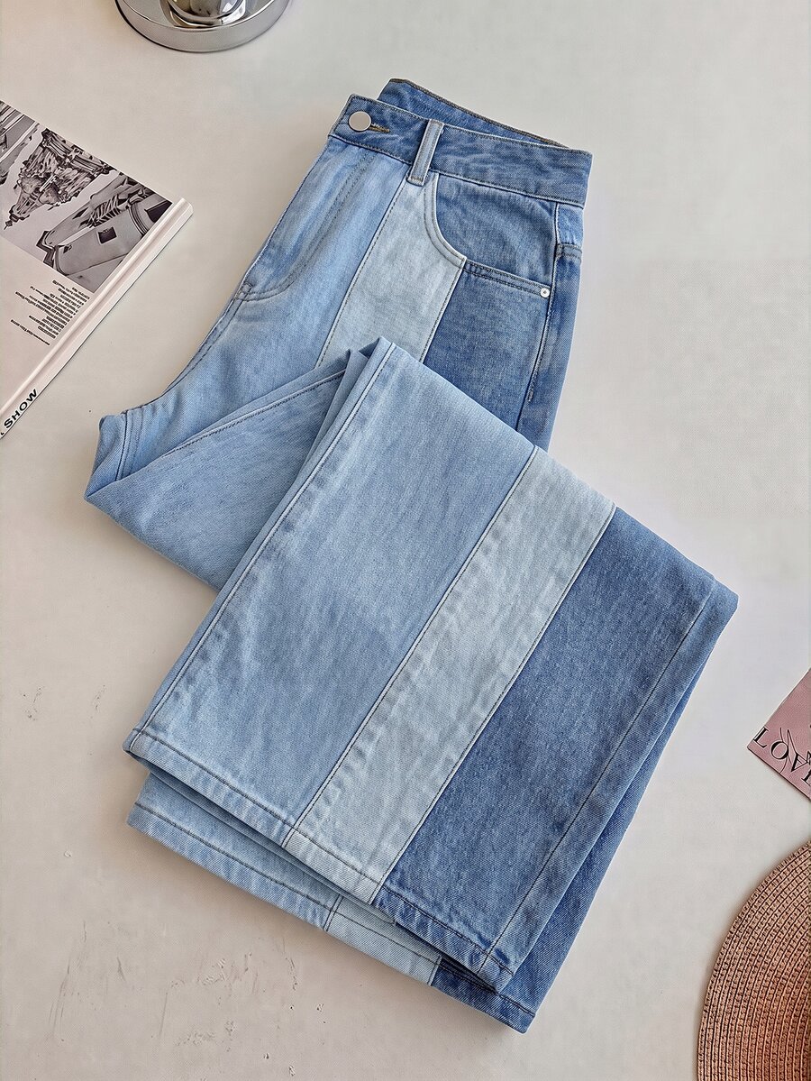 GlowEve Celana Jeans Colorblock Kasual untuk Wanita - MultiWarna - View 1