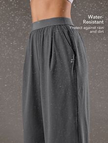 OutZeal Women Sports Pants Gym Workout Casual Lightweight Elastic Waist Straight Leg Active Bottom For Spring Summer - Dark Grey - View 5