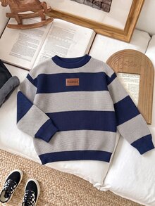 SHEIN LMoss Kids كنزات خريفية للأولاد الصغار - متعدد الألوان - مشاهدة 3