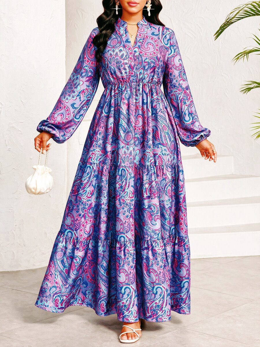 SHEIN Lady 女式長裙 - 紫色 - 查看 1