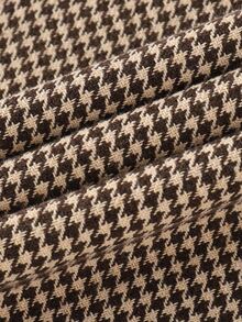 GlowEve Women's Plaid Pleated Casual Versatile Daily Wear Long Pants - Brown - View 8