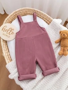 LMoss Kids 新生女嬰編織可愛百搭休閒粉色彩虹刺繡連身衣，適合春夏秋冬四季穿著 - 粉色 - 查看 3