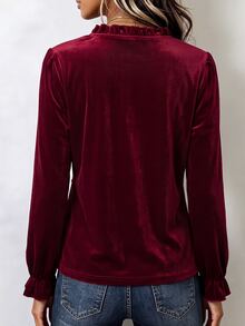 Holdful Holdful Fall Clothes FOR WomenWomen Blouses & Shirts - Burgundy - View 2
