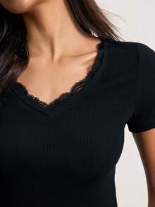 Ocili Comfortable Ribbed Rayon Women's Loungewear Top - Pink - View 4
