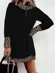 Holdful Holdful Fall Clothes FOR WomenWomen Short Dresses - Black - View 1