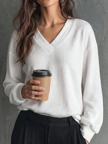 SHEIN LUNE Women T-Shirts - Putih - View 3