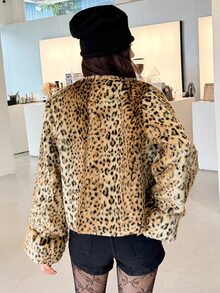 K-Vae Women's Autumn/Winter Leopard Print Long Sleeve Fashion Versatile Jacket - Multicolor - View 2
