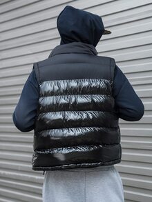 Major Grit Pavtors 男士無袖填充背心，禮物 - 黑色 - 查看 2