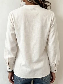 Omancia Women's New White Lace Blouse - White - View 2