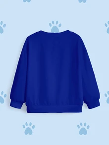 SHEIN | PAW Patrol بلوزة رياضية كاجوال يومية بأكمام طويلة وطبعة كرتونية للأولاد الصغار - أبيض - مشاهدة 8