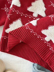 SHEIN Young Boys Sweaters Soft, Comfortable, And Versatile For Daily Wear, Outings, Travel, Daycare, And Playtime; Suitable For The Back-To-School Season - Burgundy - View 12