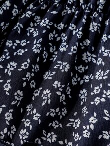 SHEIN 女童 2 件組家庭套裝，時尚深藍色 PU 皮革缺口領西裝外套與 Dit - 藍色 - 查看 13