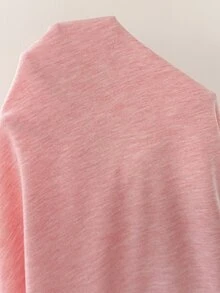 Snug Reverie Women's Round Neck Ruffle Cuff Ruffle Hem Loose Straight Leg Pants Loungewear Set - Dusty Pink - View 6