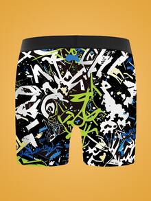Notgurli 1/3/6pcs Men's Square Boxer Briefs Fashion Random Print - Multicolor - View 2