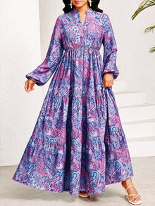 SHEIN Lady 女式長裙 - 紫色 - 查看 2