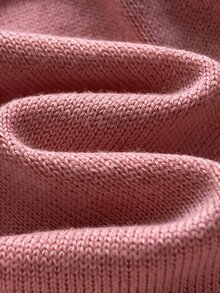 Cozy Pixies 嬰兒女寶寶新生兒杏色針織連身褲長褲，刺繡兔子花卉圖案 - 彩色 - 查看 3