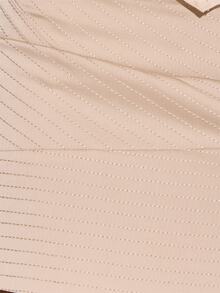 MUSERA Satin Stitch Embroidered Detail Fitted Low Rise Mini Skirt Coord Sexy Evening Night Going Out Fall Winter Autumn Solitude - Khaki - View 6