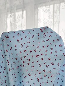 CottageSlumber Romantic Women's Woven Printed V-Neck Lace Bow Long Sleeve Top And Pants Pajama Set - Blue - View 8