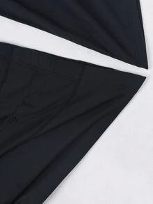 Manfinity Underwear&Sleepwear Basics Fashionable Warm 2-Piece Men's Set - Black - View 4