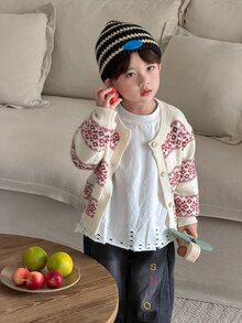 DAZY Baby Boy Snowflake Pattern Casual Daily Outing Cardigan - Multicolor - View 6