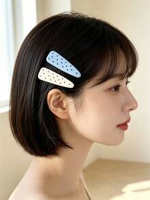 DAZY Women's Korean Style Versatile Polka Dot Fashion Elegant Niche Hair Clip For Flyaways And Bangs - Multicolor - View 6