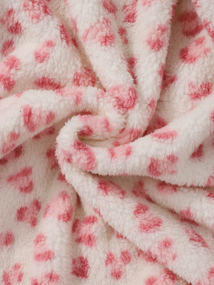 SHEIN Girls' Sweet & Edgy Fall/Winter Thickened Fleece-Lined 3D Fashionable Elegant Refined Minimalist Cool & Stylish Faux Fur Collar Plush Generous - Pink - View 8