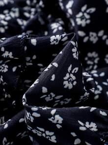 SHEIN 女童 2 件組家庭套裝，時尚深藍色 PU 皮革缺口領西裝外套與 Dit - 藍色 - 查看 10