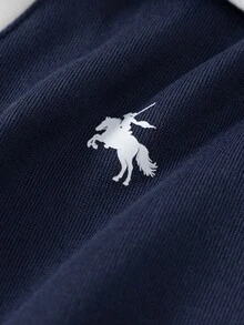 SHEIN Sparklyn 女童休閒兩件套，春秋冬季款，紐約字母圖案立領運動衫與短褲，保暖校園穿搭，適合日常穿著、上學、通勤、外出、散步、購物、旅行，可搭配夾克、背心、鋪棉外套 - 彩色 - 查看 5