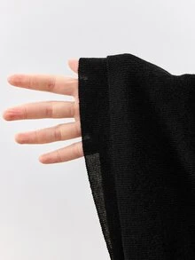 ATUI Studio Women's New Wrap V-Neck Slim Fit Ribbed Knit Long Sleeve Ruched Waist Cropped Wool Sweater, All Seasons - Black - View 10