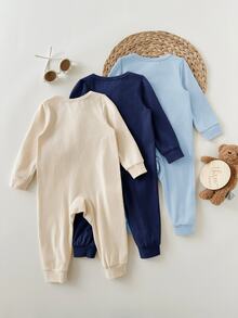 Bộ 3 bộ jumpsuit cho bé trai - Nhiều màu - Xem 2
