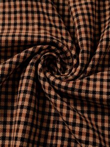 SHEIN Clasi Women's Plaid Lapel Neck Long Sleeve Casual Blazer - Rust Brown - View 7