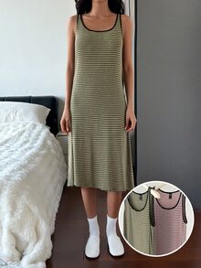 DAZY 2PCS Women Sleep Dresses - Multicolor - View 9