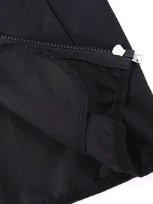 1pc Boys Casual Basic Hoodie Jacket, Suitable For Daily Commute, School, Outdoor Wear, Layering, All Seasons - Black - View 6