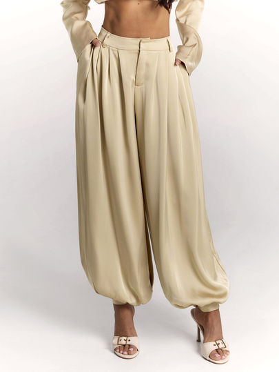 SHEIN BAE Women's Solid Color Pocket Commuter Versatile Fashion Suit Pants