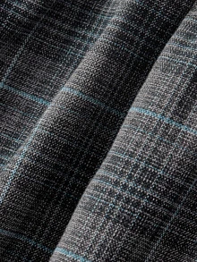 ROMWE Y2K Vestido con estampado a cuadros, botones delanteros y bajo con volantes - Gris - Ver 4