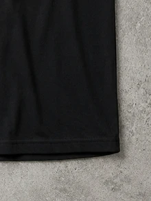 Men's Solid Color Crew Neck Sports Tank Top, Gym Training Sleeveless Shirt - Black - View 6