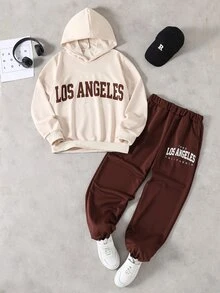 Teen Boys Casual Comfortable Long Sleeve Hoodie And Pants - Multicolor - View 8