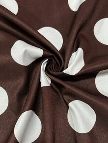 Cévolie 女款復古法式波點印花蕾絲拼接不對稱下擺掛脖無袖上衣 - 彩色 - 查看 4