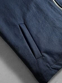 PAVTROS Men's Colorblock Casual Daily Long Sleeve Jacket - Blue - View 6