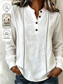 Omancia Women's New White Lace Blouse - White - View 1