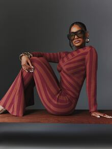 NYA SZN Knit Matching Set Top And Pant - Multicolor - View 1