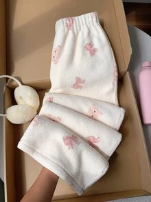 Comfortcana 冬季、秋季穿搭，女款秋冬長褲，派對之夜穿搭，可愛風，聖誕節，外出穿搭 - 彩色 - 查看 3